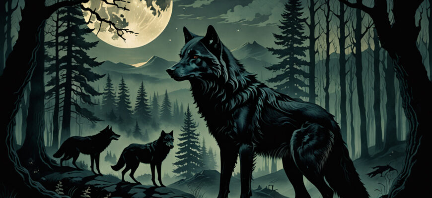 Black Wolf Dream Meaning Photo